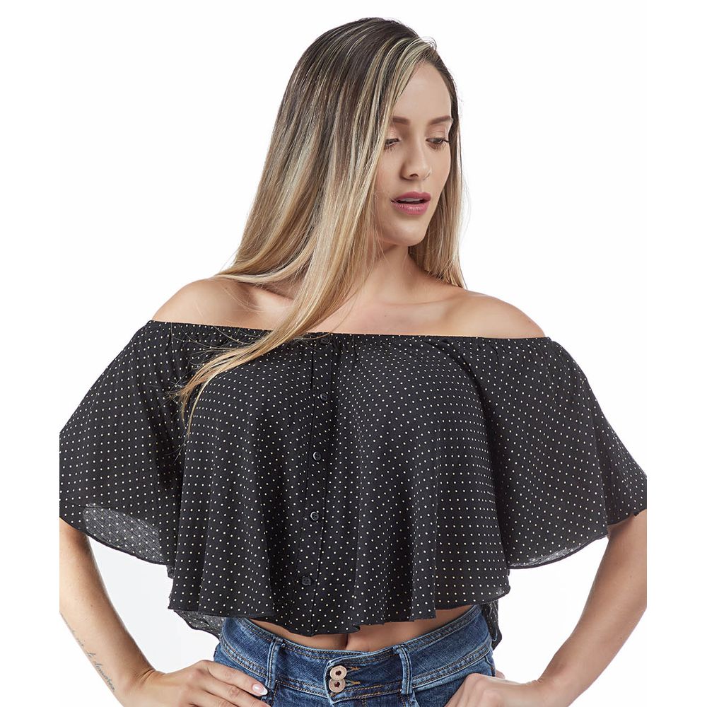 Venta Blusa Campesina De Mezclilla En Stock