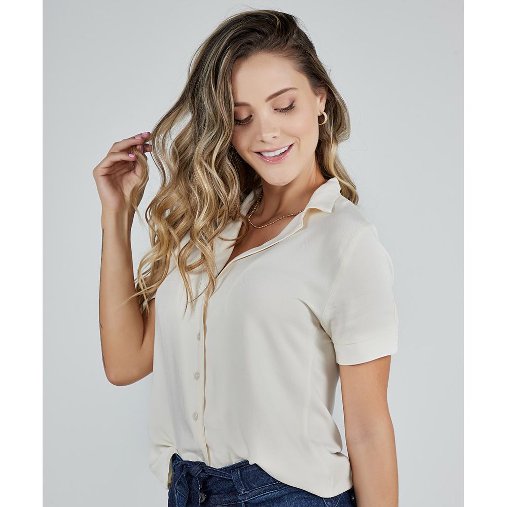 blusas con cuello sport
