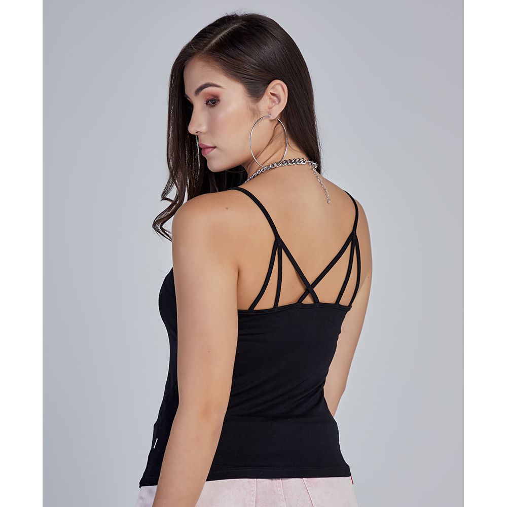 Camiseta con tiras cruzadas - stopjeans