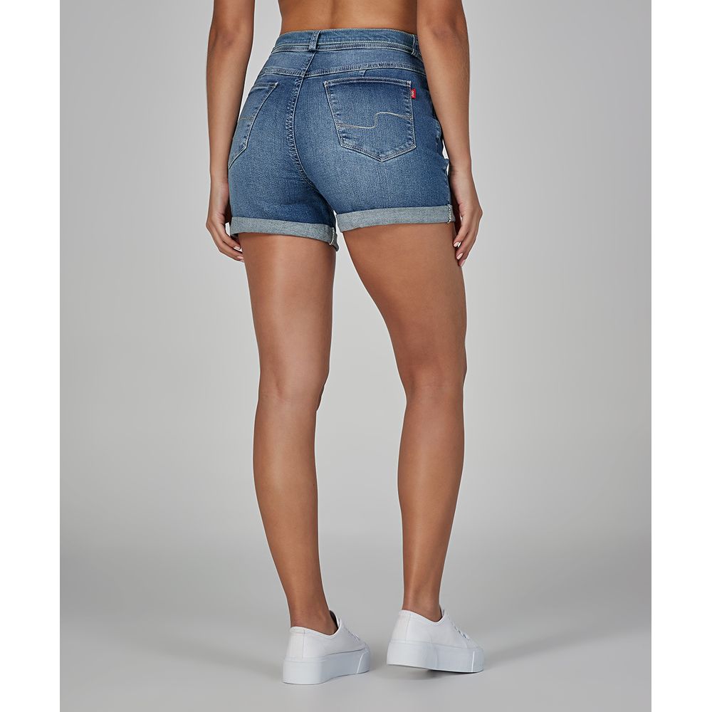SHORT TIRO ALTO MUJER AZUL