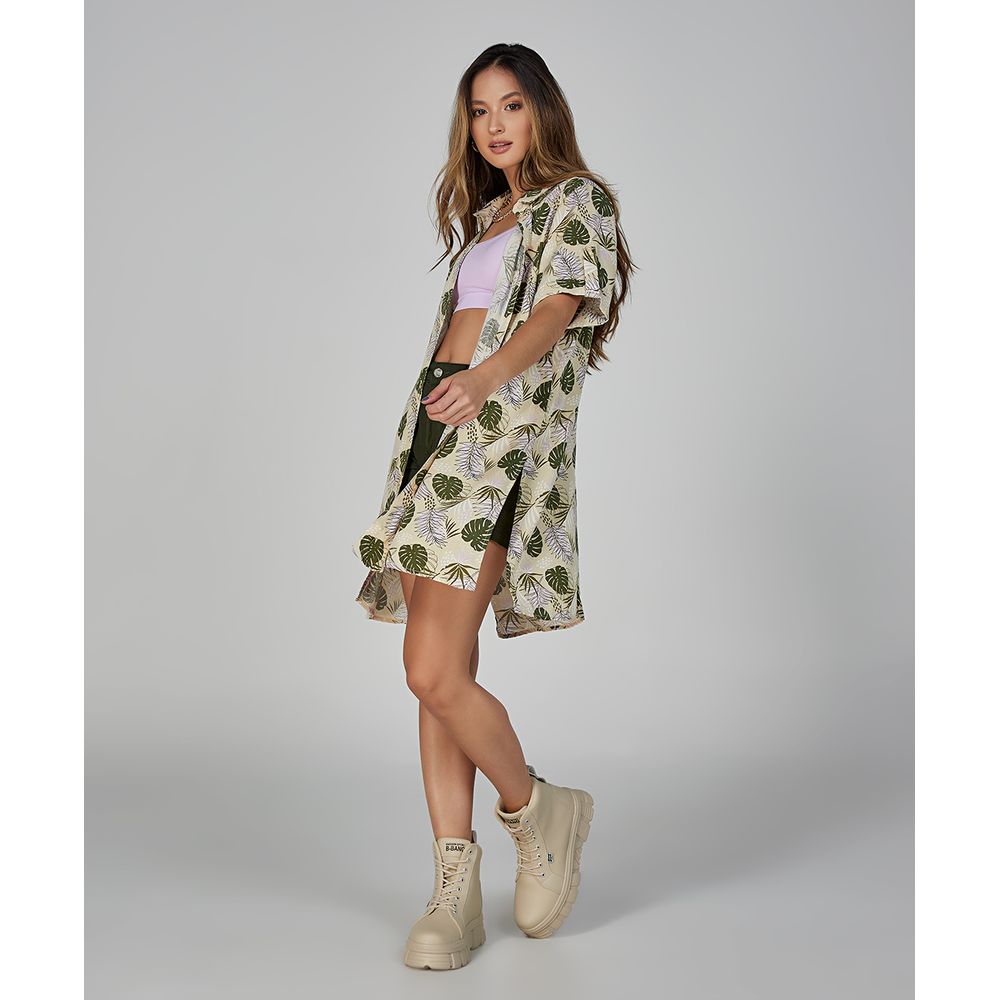 Blusa manga corta tipo bluson - stopjeans