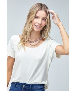 Camiseta manga corta con escote en espalda