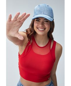 Camiseta manga sisa con transparencia