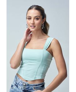 Blusa manga sisa con cortes decorativos