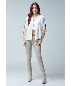 Pantalón ejecutivo tiro alto bota tubo de mujer
