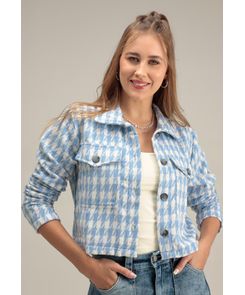 Chaqueta manga larga con bolsillos gallineto