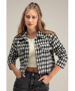 Chaqueta manga larga con bolsillos gallineto