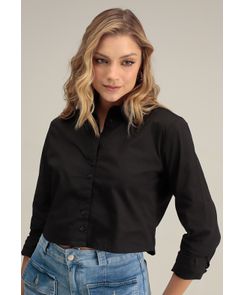 Blusa manga larga tipo crop