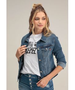 Chaqueta de jean básica para mujer