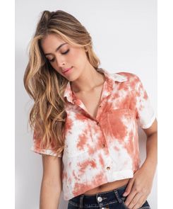Blusa manga corta tipo crop