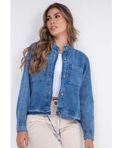 Chaqueta manga larga en denim