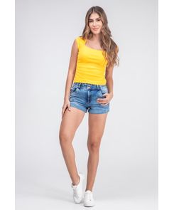 Short tiro alto con elastico en cintura