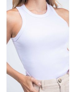 Camiseta manga sisa basico en rib top malibu para mujer