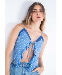 Blusa tiras con abertura en frente para mujer
