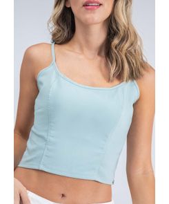 Blusa de tiras con nido de abeja para mujer