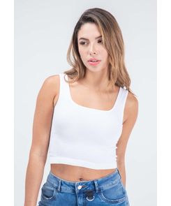 Camiseta tiras seamless crop