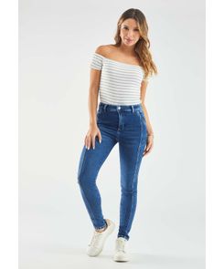 Jean elastik tiro alto