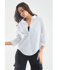 Blusa manga larga caída fondo entero para mujer
