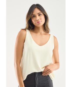 Blusa manga sisa con escote en v basico para mujer
