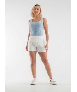 Short tiro alto bota semi amplia