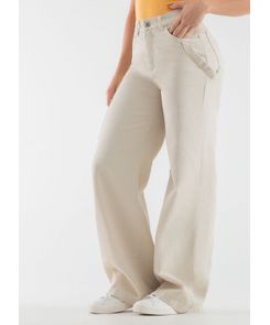 Pantalón cargo tiro alto bota amplia
