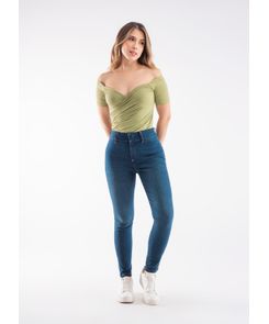 Jean ejecutivo con pretina ancha para mujeres
