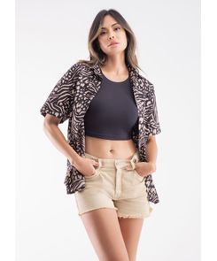 Blusa manga corta con guarda polvo