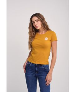 Camiseta mango estampada y silueta ajustada para mujeres
