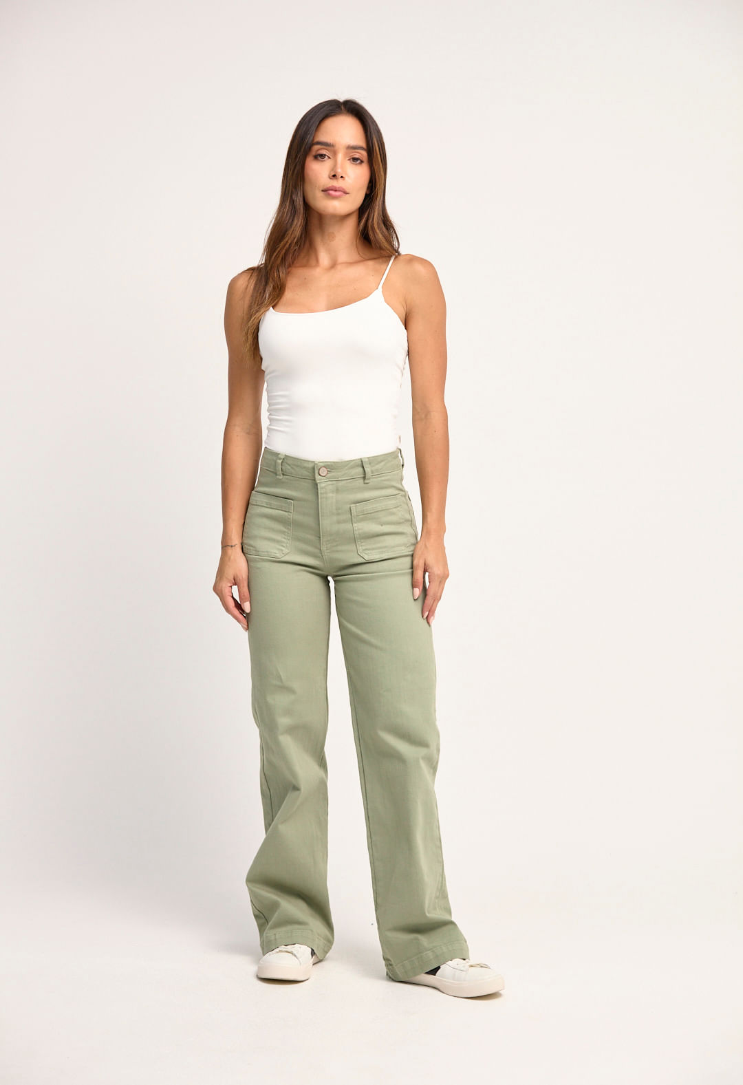 Retrojean tiro alto con bolsillos