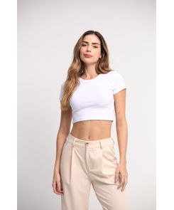 Camiseta manga corta básica para mujer
