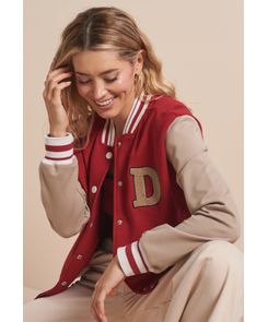 Chaqueta manga larga beisbolera