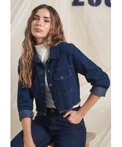 Chaqueta manga larga con bolsillos delanteros