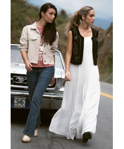 Vestido marfil con boleros para mujeres