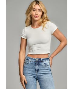Camiseta marfil doble faz para mujeres