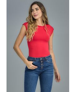 Camiseta roja ajustada para mujeres
