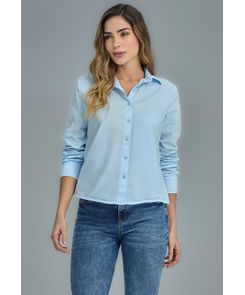 Blusa azul claro fondo entero para mujeres