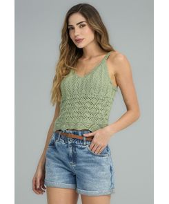 Camiseta eucalipto tejida para mujeres
