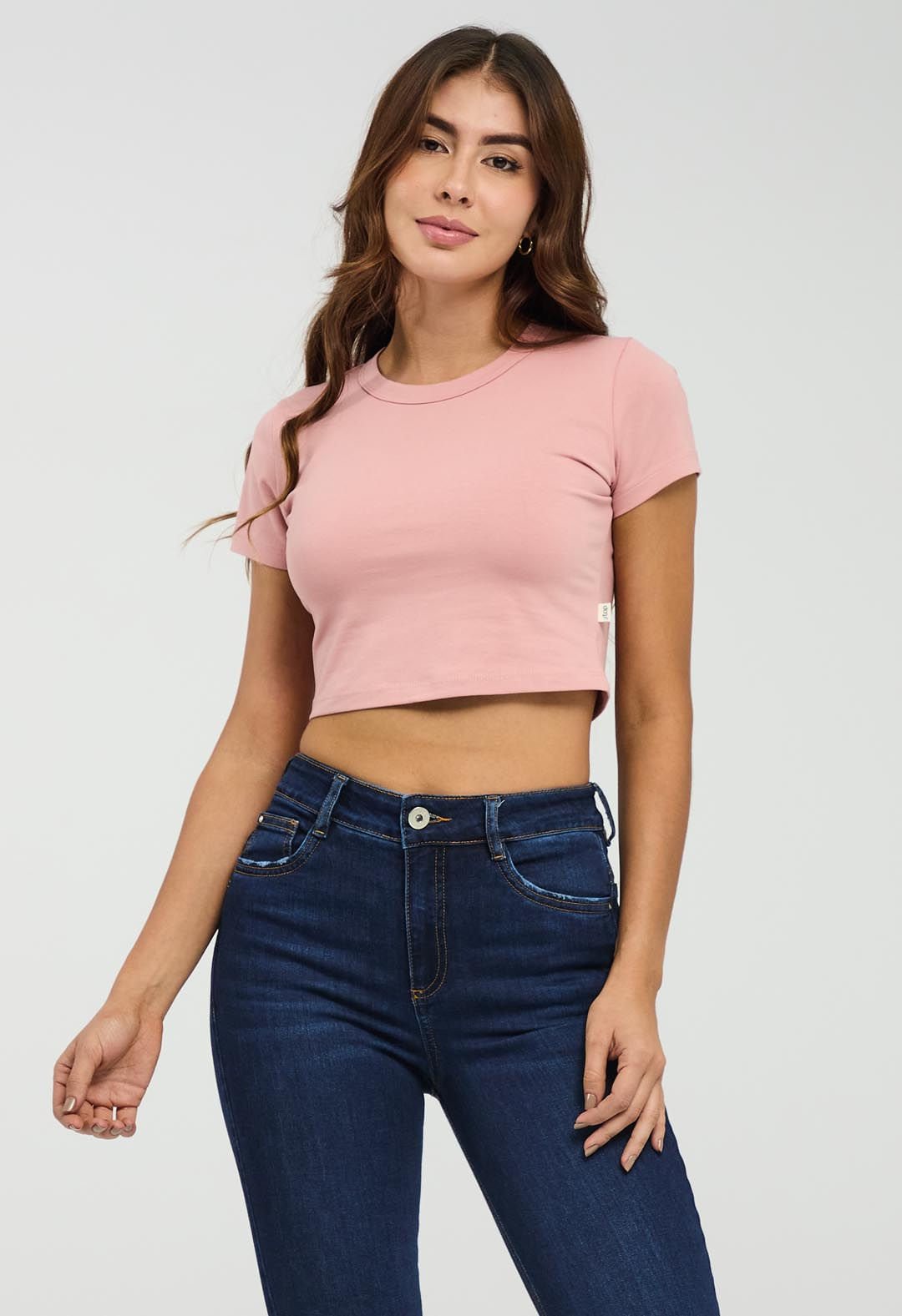 Camiseta rosa viejo básica para mujeres